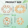 4Pcs 2 Styles Flower/Oval Alloy Rhinestone Detachable Shoe Buckle Clips FIND-FG0003-15-2