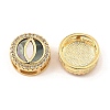 Brass Micro Pave Clear Cubic Zirconia Slide Charms KK-K342-09G-03-2