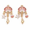 Alloy Enamel Pendants ENAM-S126-118C-NR-2