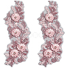 Polyester Embroidery Lace Cloth Patches AJEW-WH20070-069C-1