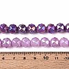 Anti-Tarnish Electroplate Glass Beads Strands GLAA-N064-10mm-07-4