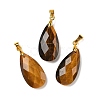 Natural Tiger Eye Pendants G-L614-D03-G04-1