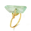 4Pcs 4 Color Dyed Natural Quartz Crystal Points Nuggets Finger Rings RJEW-TA00114-4