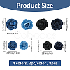 16Pcs 8 Styles Denim Cloth & Nylon Flowers DIY-FH0007-88-2