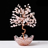 Natural Rose Quartz Chips Tree of Life Decorations PW-WGCA097-01-1