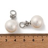 Rack Plating Brass Micro Pave Clear Cubic Zirconia Pendants KK-B103-02B-P-3