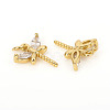 Brass Micro Pave Cubic Zirconia Charms ZIRC-L096-06G-2
