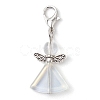 Angel Glass Pendant Decorations HJEW-JM02776-2