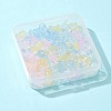 50Pcs Electroplate Transparent Glass Bead EGLA-FS0001-34-3