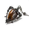 Natural Tiger Eye Triangle Dowsing Pendulum Pendants G-G022-01AS-04-3