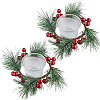2Pcs Glass Candle Cups AJEW-GF0007-25-1