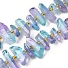 Electroplated Natural Quartz Crystal Beads Strands G-F800-D15-1