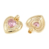 Brass Micro Pave Cubic Zirconia Pendants KK-H257-05G-02-2