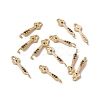 Brass Pave Colorful Cubic Zirconia Connector Charms KK-A171-13G-3