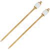 2Pcs Brass Hair Sticks OHAR-PH00009-1