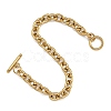 PVD Vacuum Plating 304 Stainless Steel Cable Chain Bracelets BJEW-G618-04G-3