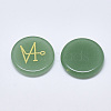 Natural Green Aventurine Cabochons G-T122-38G-2