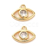 Brass Cubic Zirconia Charms LS-KK-D300-11G-1