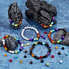 DIY DIY Natural & Synthetic Mixed Gemstone Round Beaded Stretch Bracelet Making Kit DIY-SC0024-65-4