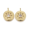 Brass Micro Pave Clear Cubic Zirconia Pendants KK-F821-23G-1