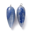 Dyed & Heated Natural Blue Aventurine Pointed Pendants G-F705-01U-P-2