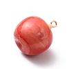 Opaque Resin Pendants RESI-WH0026-36-2