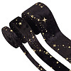 6M 3 Styles Double Sided Star Gold Stamping Flannelette Ribbons for Sewing Craft OCOR-GO0001-13C-1