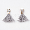 Polycotton(Polyester Cotton) Tassel Pendant Decorations FIND-S275-02G-1