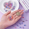 100Pcs 5 Colors Handmade Foil Glass Charms FOIL-CJ0001-09-5