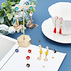6Pairs 6 Color Eco-Friendly Brass Enamel Stud Earring Findings KK-NB0001-77-4