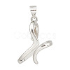 1Pc Rhodium Plated Rhodium Plated 925 Sterling Silver Pendant Bails FIND-GO0001-80-1