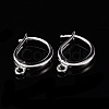 Anti-Tarnish Rhodium Plated 925 Sterling Silver Leverback Earring Findings X-STER-I017-087P-4