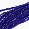 Faceted Rondelle Glass Beads Strands GLAA-I033-3mm-01-1