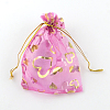 Heart Printed Organza Bags OP-R022-13x18-M-3