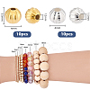 20Pcs 2 Colors Fancy Cut Faceted Round 925 Sterling Silver Beads STER-PH0001-72-2