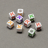 Large Hole Colorful Acrylic Letter European Beads SACR-Q104-02K-1