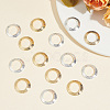 BENECREAT 20Pcs 2 Colors Brass Linking Rings KK-BC0012-90-4