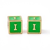 Rack Plating Brass Enamel Beads KK-B060-04G-02I-2