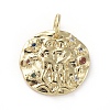 Brass Micro Pave Cubic Zirconia Pendants ZIRC-G157-03A-01G-1