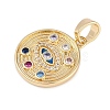 Brass Micro Pave Cubic Zirconia Pendants KK-Q005-03G-2
