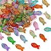 90Pcs 9 Colors Metal Enlaced Handmade Lampwork Beads LAMP-CJ0003-07-8