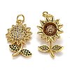 Brass Micro Pave Cubic Zirconia Pendants ZIRC-L100-039G-2
