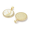 Brass Micro Pave Clear Cubic Zirconia Pendants KK-L213-010G-06-2