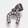 Brass Micro Pave Cubic Zirconia Charms ZIRC-E145-27B-1