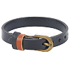 Cattlehide Adjustable Bracelets for Men Women BJEW-WH20001-06B-7