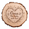 Carved Wood Round Sheets AJEW-WH0362-005-1