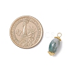 6Pcs Natural Moss Agate(Dyed & Heated) Pendants PALLOY-JF04532-01-2