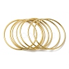 7Pcs 201 Stainless Steel Thin Plain Bangle Sets for Women BJEW-L664-022K-G01-1