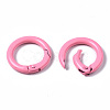 Spray Painted Eco-Friendly Alloy Spring Gate Rings X-PALLOY-T080-01-NR-4