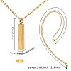304 Stainless Steel Rectangle with Tree of Life Pendant Urn Ashes Necklaces NJEW-WH0036-030G-2